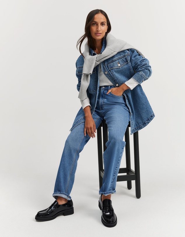 Country Road - Australian Cotton High Rise Super Straight Leg Jean