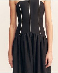 Shona Joy - Billie Contrast Strapless Midi Dress