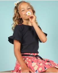 Le Chic - SILA Daisies & Bows Mix Dress - Kids-Teens