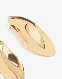 Lovisa - Gold Plated Large Oval Wrapped Organic Earrings
