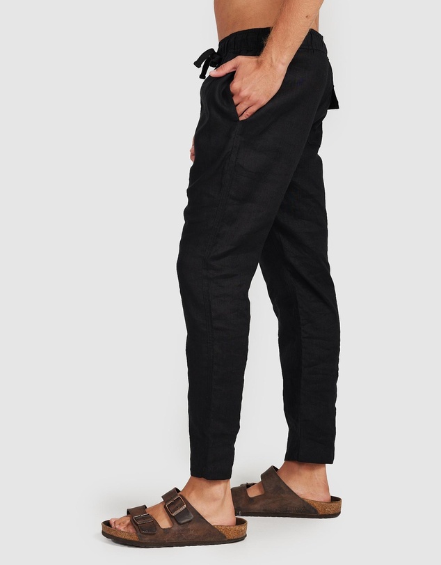 Vacay Swimwear - Linen Pants Black