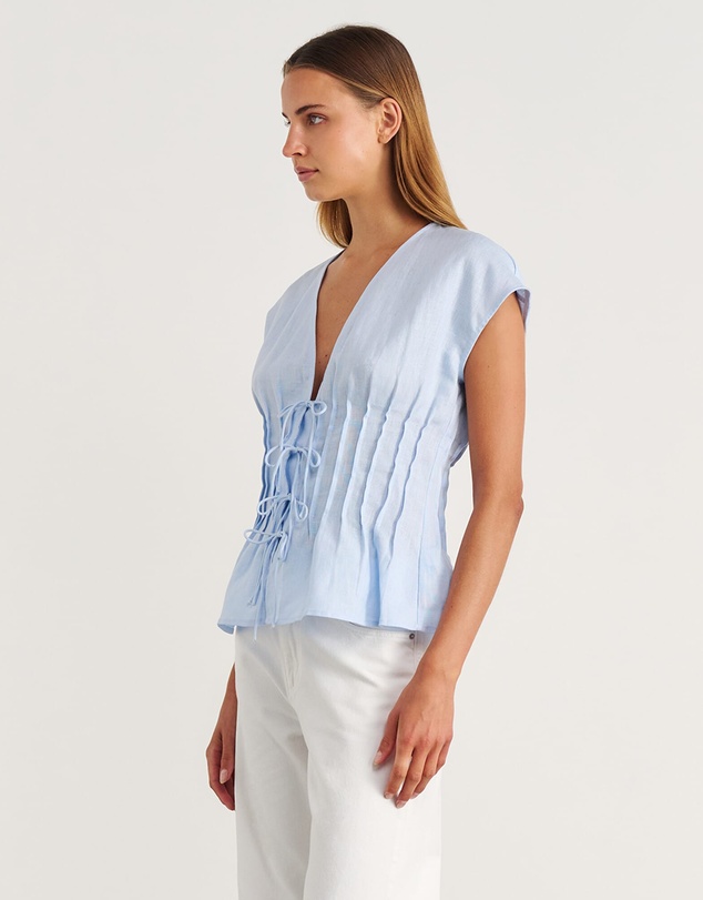 Jag - Delphine Pintuck Linen Blouse