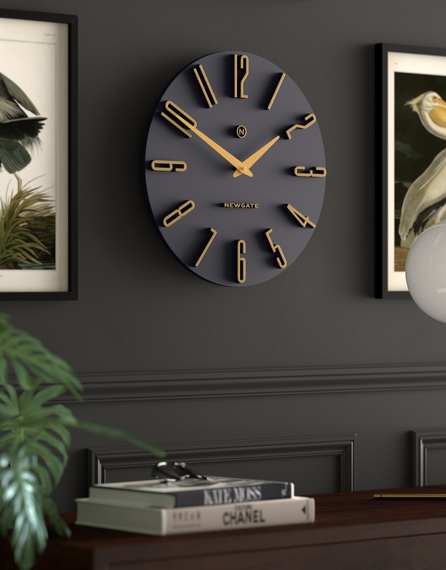 Newgate - Newgate Empire State Wall Clock-Petrol Blue