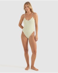 Rhythm - Tami Stripe Tie Back Minimal One Piece Swimsuit