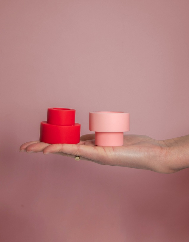 porter green - flipp sml silicone unbreakable candle holder set