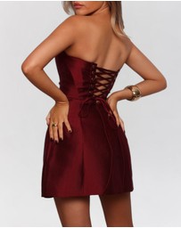 Heiress Beverly Hills - Strapless Sheen Corset Mini Dress