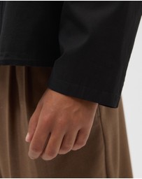 AERE - Cotton Funnel Neck Jacket
