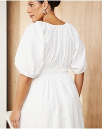 Atmos&Here Curvy - Darla Linen Blend Midi Dress
