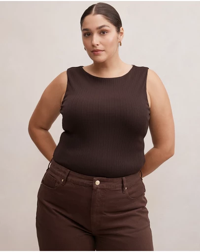Forever New Curve - Frankie Curve Boat Neck Tank Top