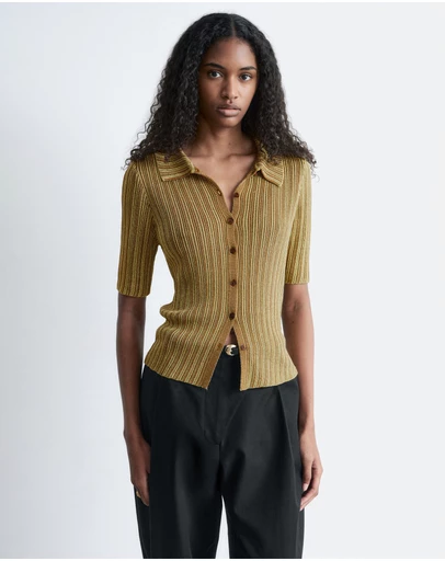 & Other Stories - Rib-Knit Lurex Top