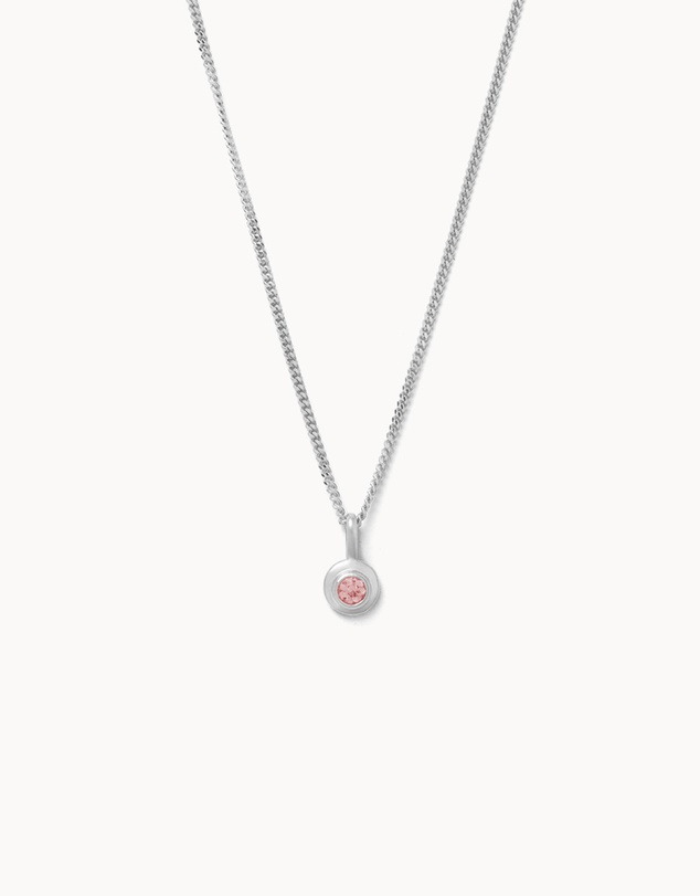 Kirstin Ash - Birthstone Necklace October Pink Tourmaline