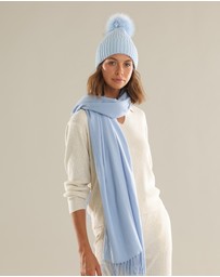 Morgan & Taylor - Valentine Wool-Blend Beanie in Pale Blue