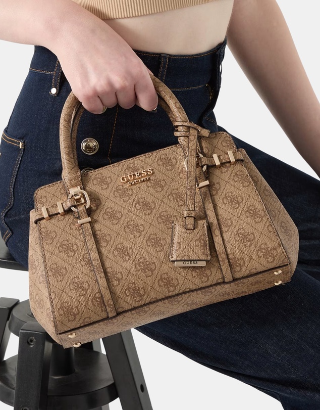GUESS - Leona Logo Small Multi Compartment Satchel Bag