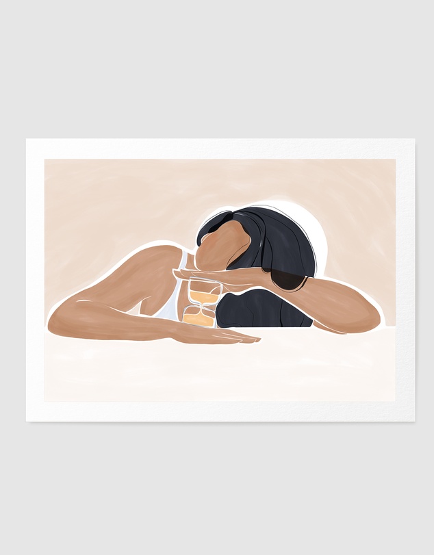 Olive et Oriel - Woman With A Magic Hourglass by Ivy Green Illustrations Art Print
