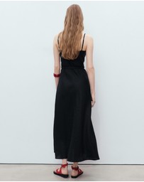 M.N.G - Nickie Bow Linen-Blend Dress