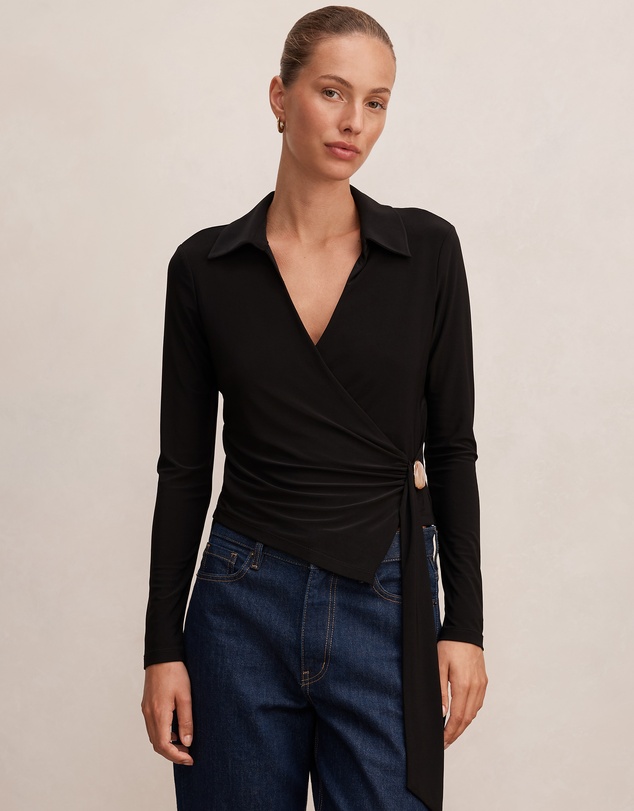 Forever New - Sabine Hardware Wrap Top