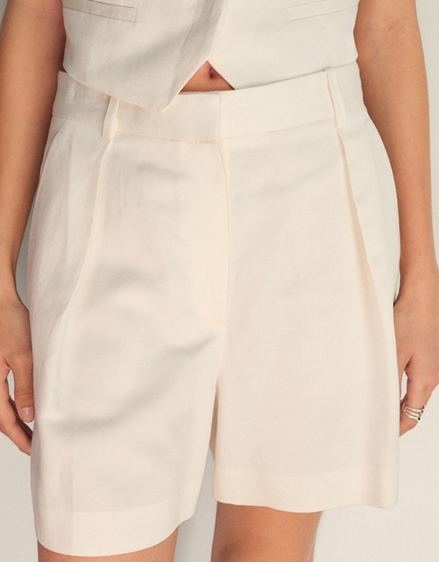 M.N.G - Max Linen-Blend Bermuda Shorts