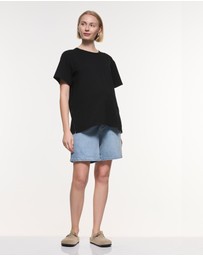 Soon Maternity - Relaxed Denim Shorts