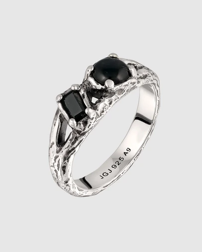 Haze & Glory - ICONIC EXCLUSIVE - Cracked Tiger's Eye Ring in Oxidised 925 Silver