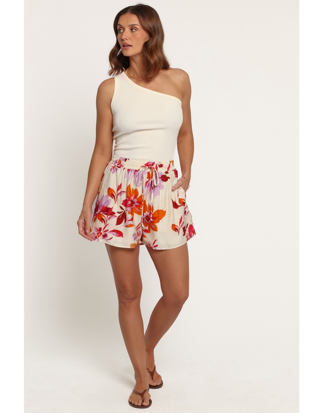 Petal & Pup - Adriane Shorts - Orange Pink Floral