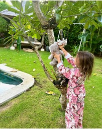 Sant And Abel - Kids Martinique® Pink Banana Leaf PJ Set