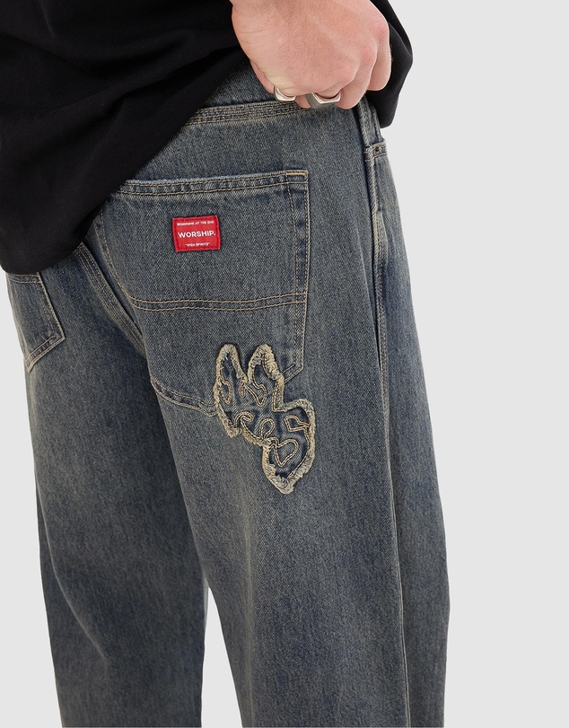 Worship - Heavy Heart Big Lounger Jeans