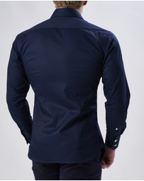 3 Wise Men - 3 Wise Men Sisa Navy Blue Shirt