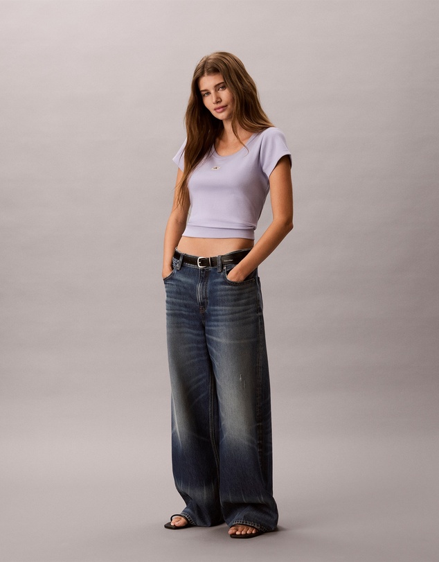 Calvin Klein Jeans - Woven Monogram Logo Slim T-Shirt