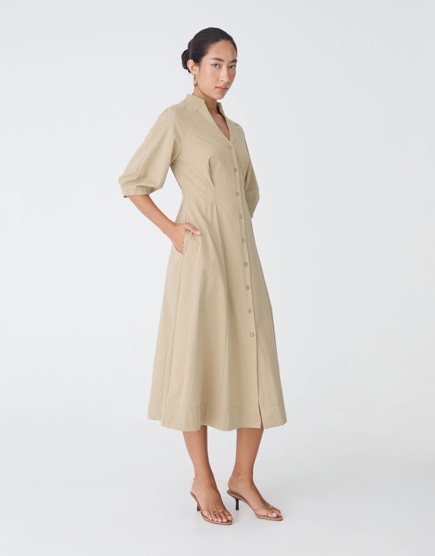 Forcast - Lyn Lantern Sleeve Shirt Dress