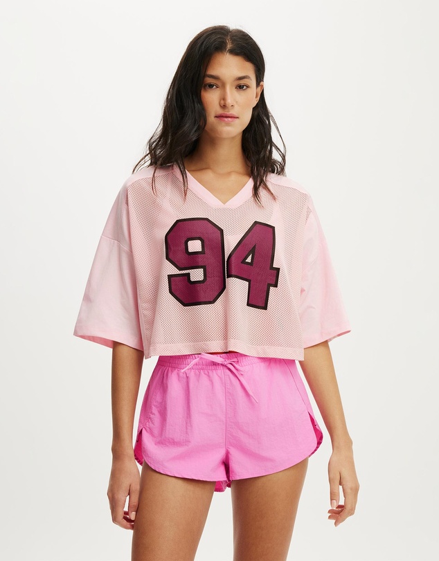 Cotton On Body Active - Active Mesh Cropped Graphic Tee
