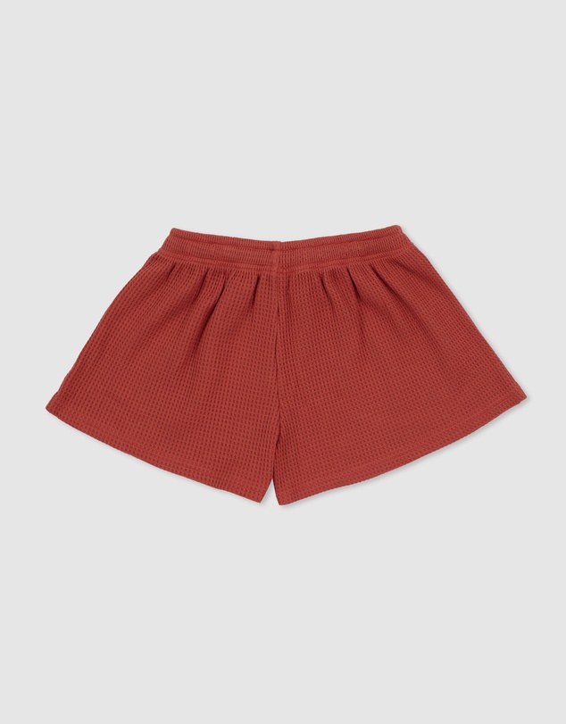 Olive & The Captain - Rust Waffle Wide Shorts