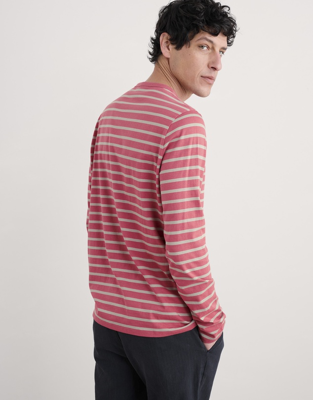 Seasalt - Seasalt Cornwall Pink Sailor Shirt With Crew Neck