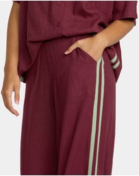 RVCA - Womens Syd Stripe Elastic Waist Pants