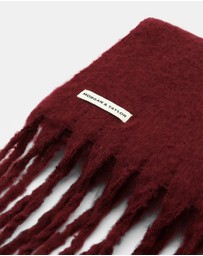 Morgan & Taylor - Ella Woven Scarf in Burgundy Red