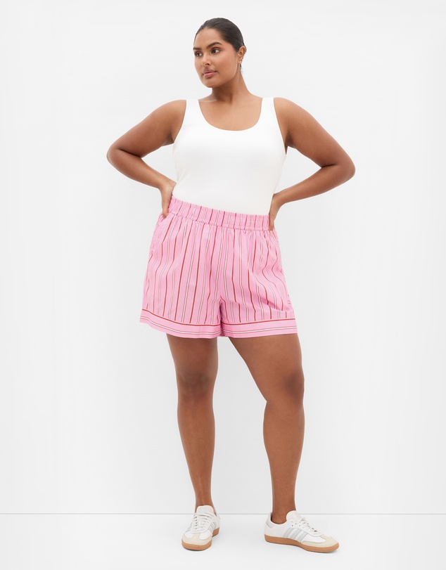 City Chic - Stassi Stripe Cotton Short