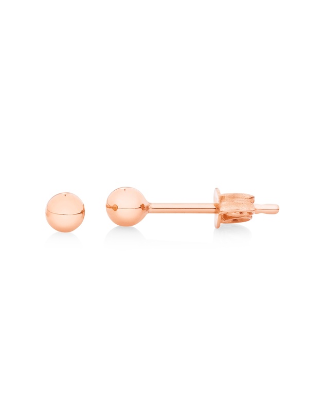 Michael Hill - 3mm Ball Stud Earrings in 10kt Rose Gold