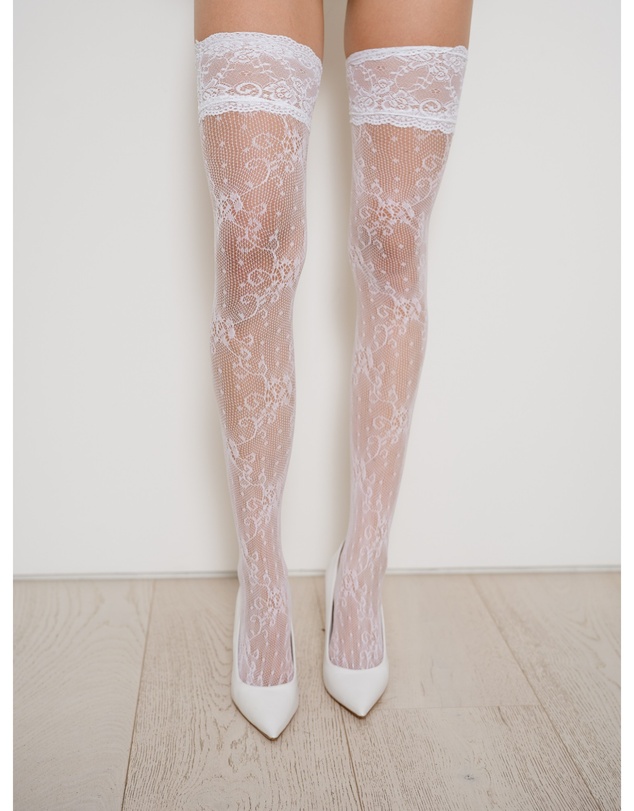 High Heel Jungle - Lace Thigh High Socks