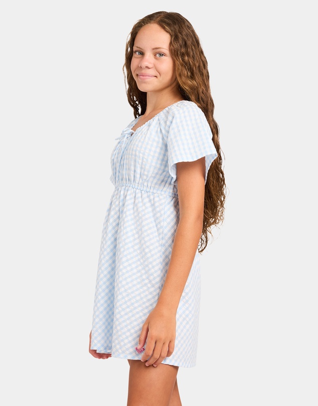 Roxy - Girls 8 to 16 Coastal Check Mini Dress