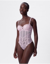 Bras N Things - Bethany Balconette Bodysuit - Light Pink