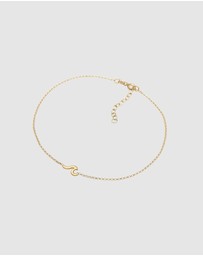 Elli Jewelry - Anklet Pendant Wave Maritime Basic in 925 Sterling Silver Gold Plated