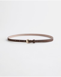 & Other Stories - Crescent-Buckle Slim Leather Belt
