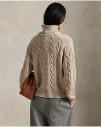 Polo Ralph Lauren - Cable Wool-Cashmere Polo-Collar Sweater