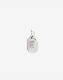 Michael Hill - Letter E Mother of Pearl Initial Pendant in Sterling Silver