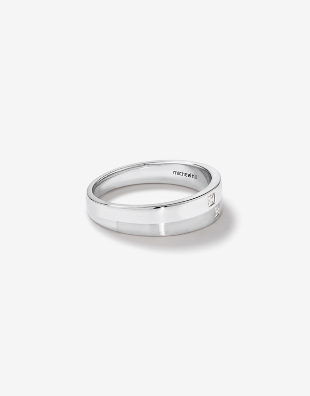 Michael Hill - Men's Ring with Diamonds in 10kt White Gold