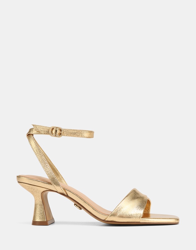 Wittner - Martina Metallic Leather Flared Heels