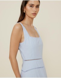 The Fated - Ruffle Pinafore Maxi Tiered Dress