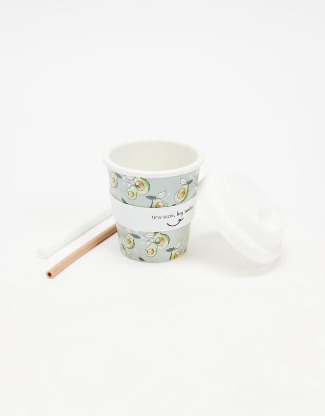 itti bitti - Bamboo Reusable Baby Cino Cup With 2 Straws - Avocuddles