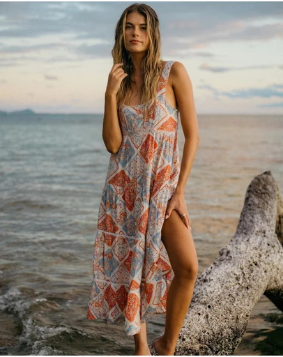 Billabong - Womens Forever Folk Shine Midi Dress