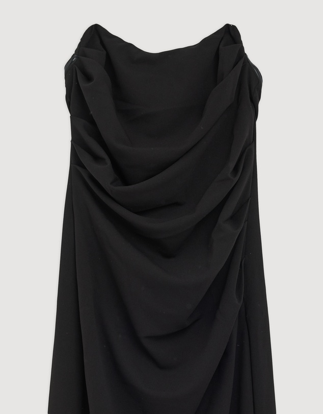 Revibe - Repaired CHANCERY Amaya Strapless Drape Gown - AU 10