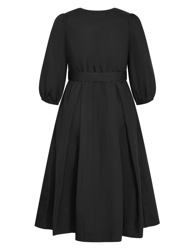 City Chic - Plus size Kaiya V Neck Dress - black